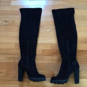 Charlotte Russe Black suede boots
